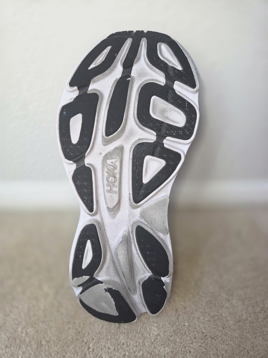 Hoka Men's Black and White Athletic Running Shoes - Picture 8 of 12